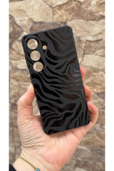 Samsung Galaxy S26 Uyumlu Zebra Desenli Silikon Darbe Emici Klasik Korumalı Rubber Kılıf