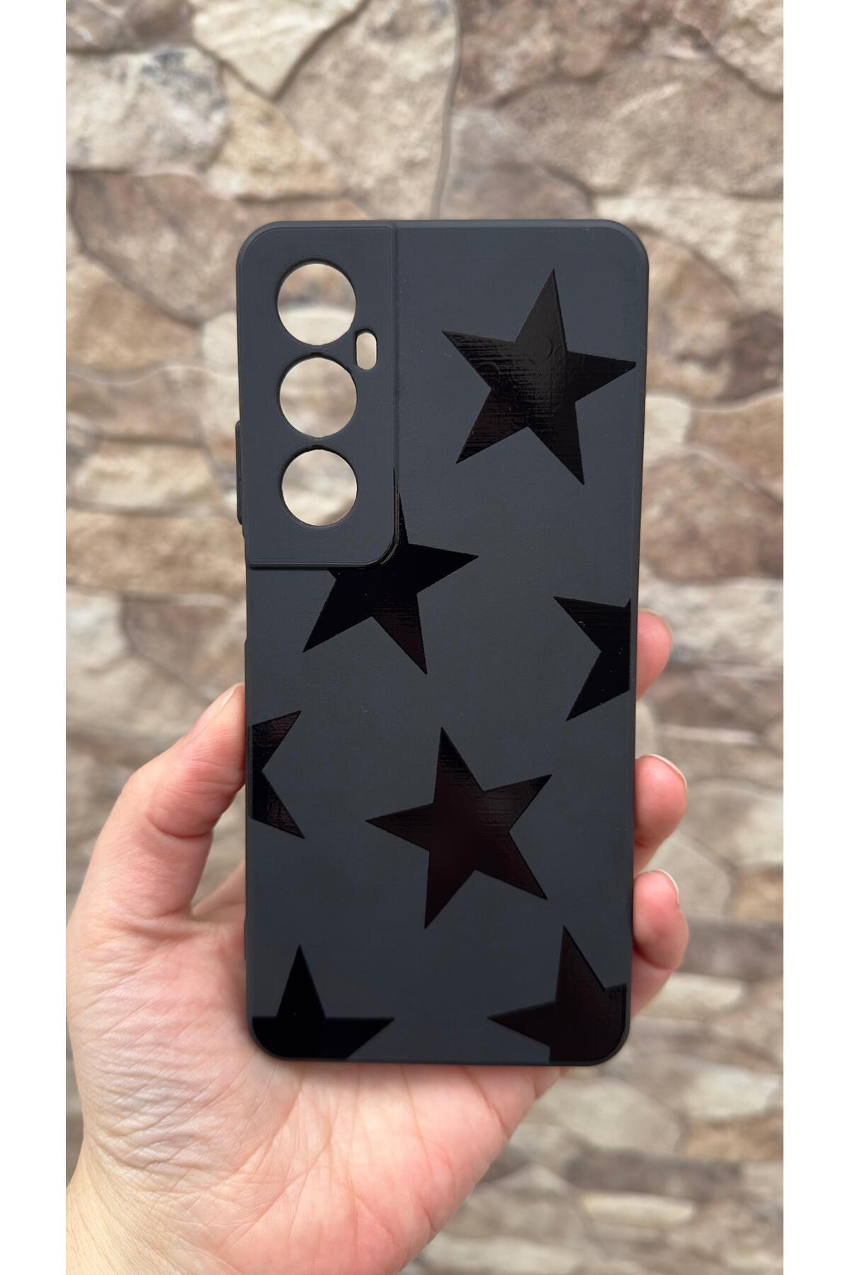 Realme C65 Uyumlu Star Silikon Darbe Emici Klasik Korumalı Rubber Kılıf