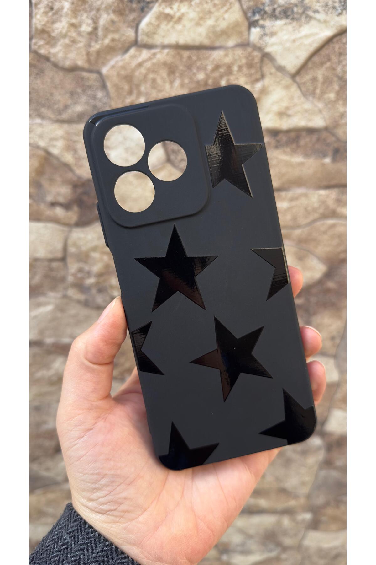 REALME C61 Uyumlu Star Silikon Darbe Emici Klasik Korumalı Rubber Kılıf