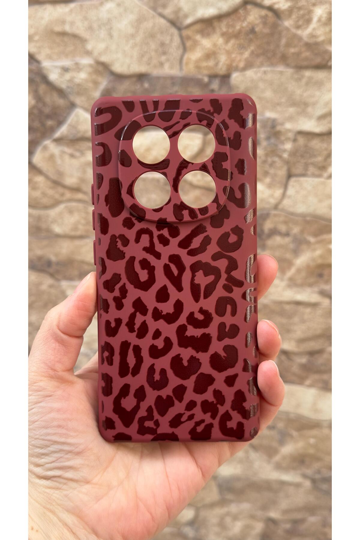 Redmi Note 14 Pro 4G Uyumlu Leopar Desenli Silikon Darbe Emici Klasik Korumalı Rubber Kılıf