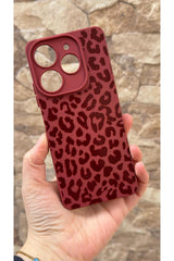 Tecno Spark 10 PRO Uyumlu Leopar Desenli Silikon Darbe Emici Klasik Korumalı Rubber Kılıf