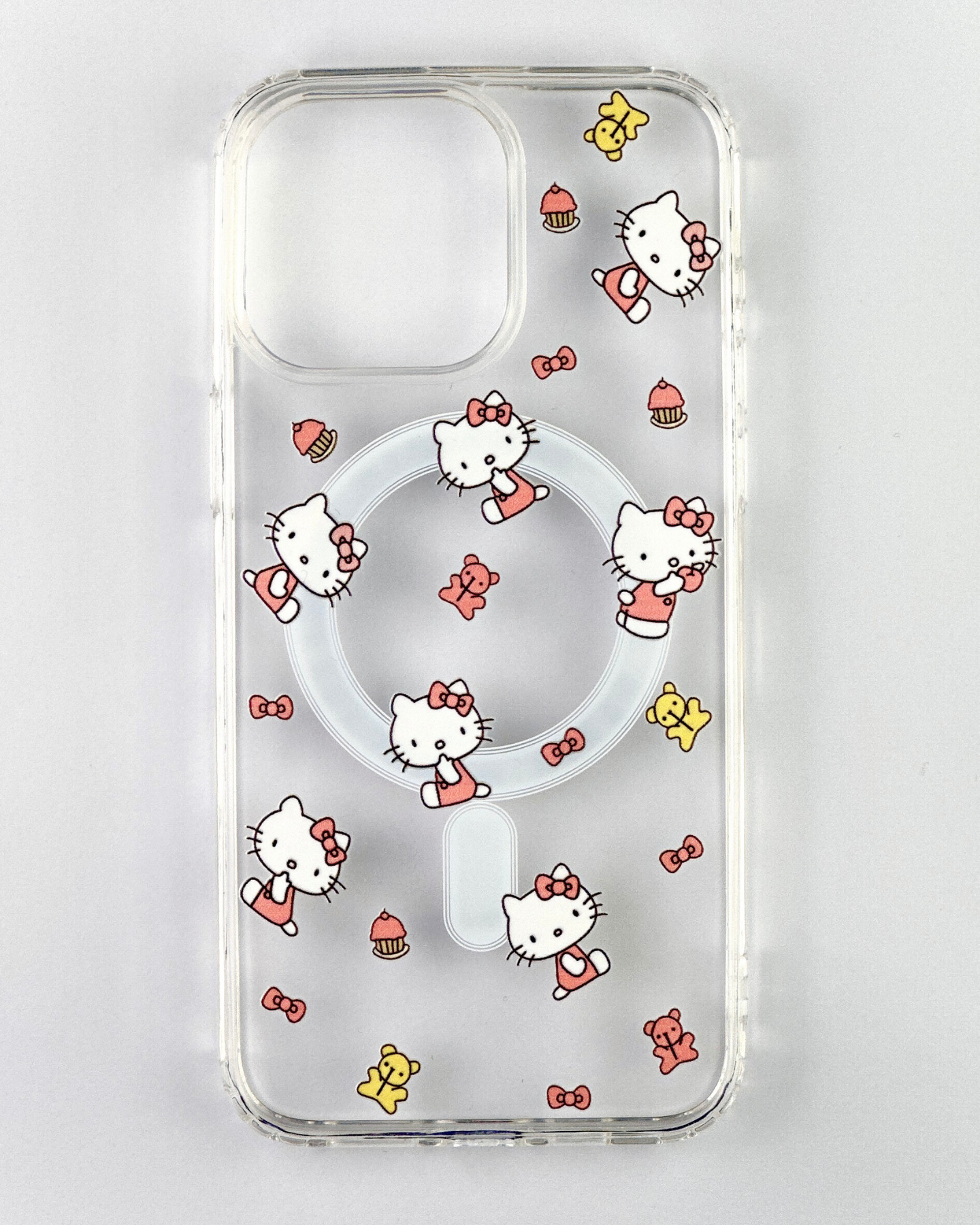 Magsafe Özellikli Kamera Çıkıntılı Hello Kitty Figürlü Şeffaf Hello Kitty Kılıf