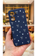 Vivo Y16 Uyumlu Mini Fiyonk Desenli Silikon Darbe Emici Klasik Korumalı Rubber Kılıf