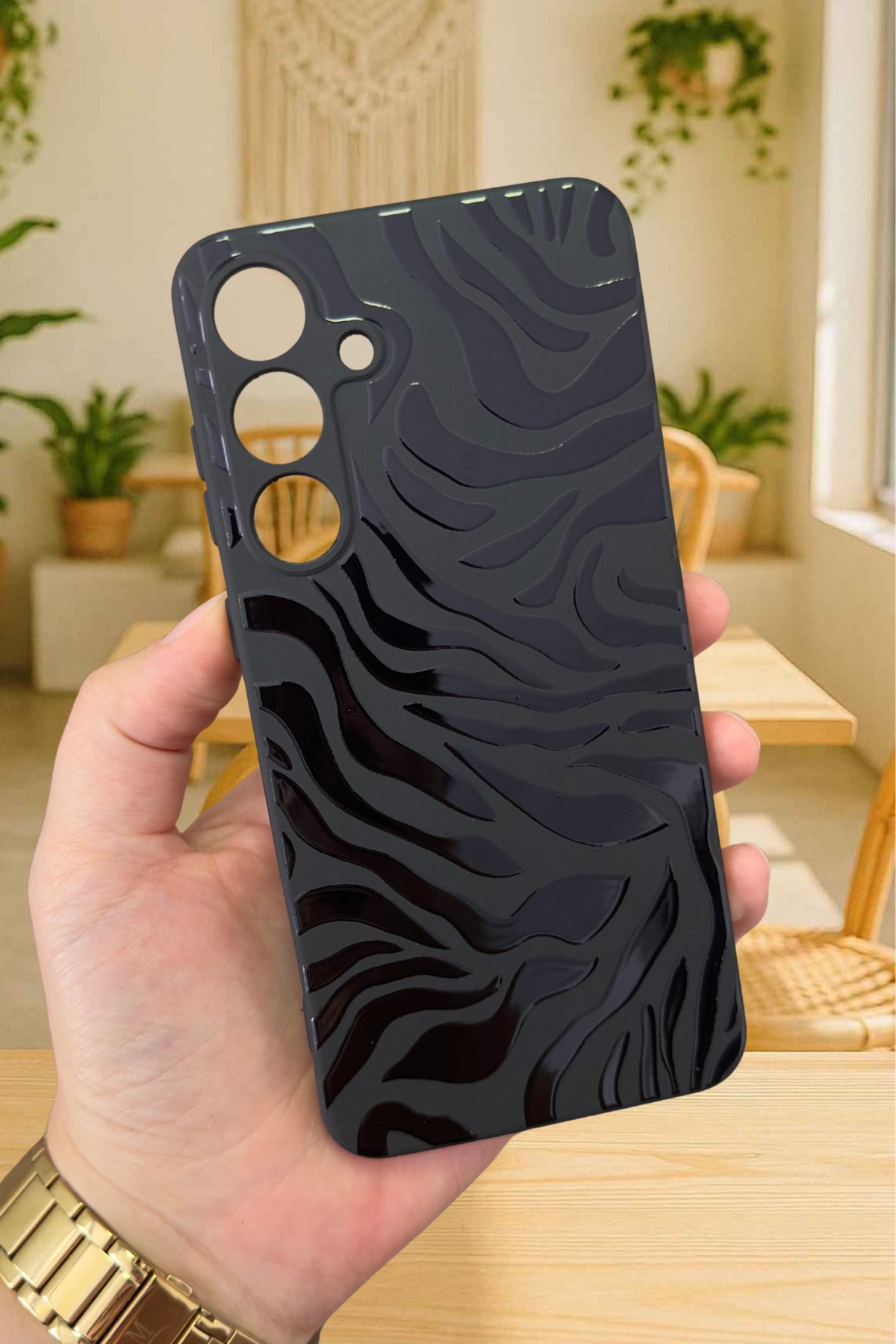 Samsung Galaxy S25 Plus- ZEBRA DESENLİ Silikon Darbe Emici Klasik Korumalı Rubber Kılıf