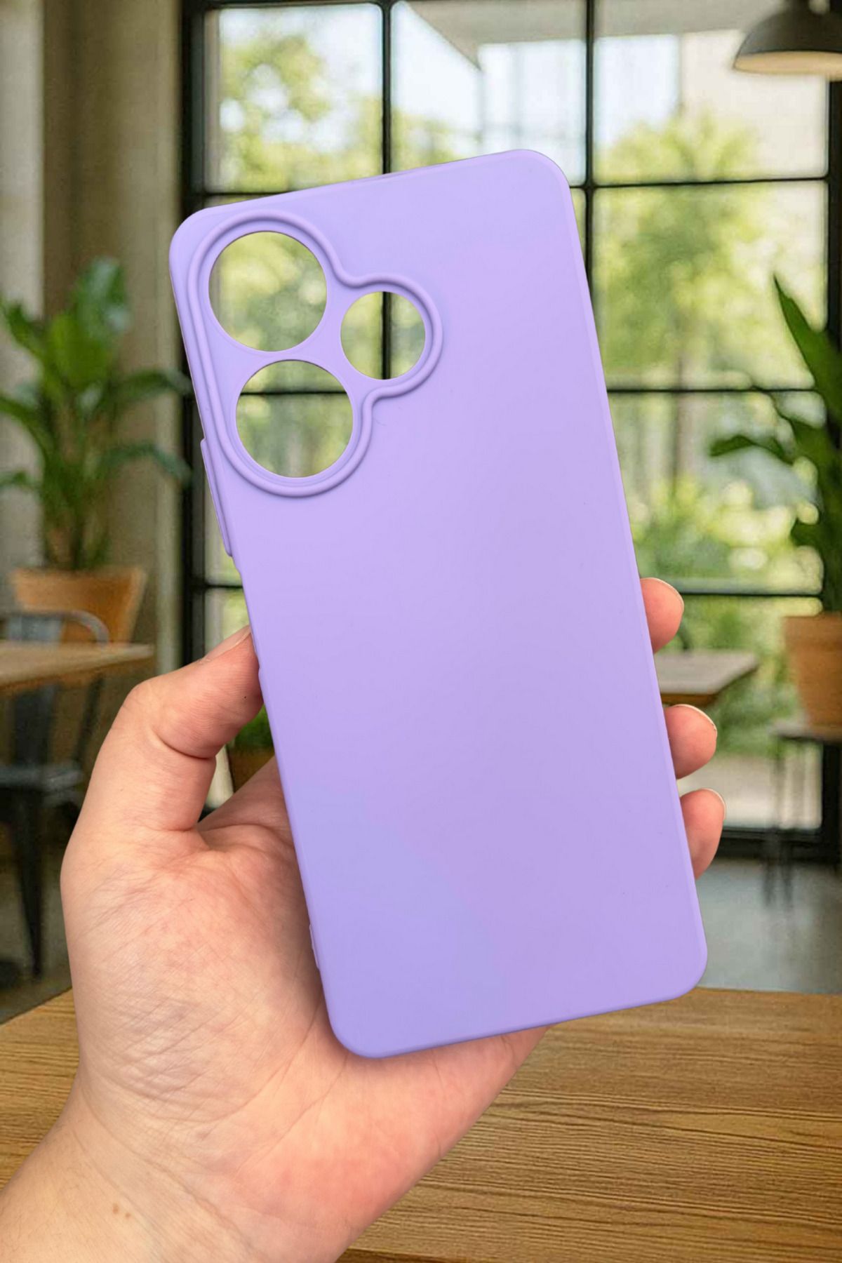 Xiaomi Redmi 13 4G LİLA Silikon Darbe Emici Klasik Korumalı Rubber Kılıf