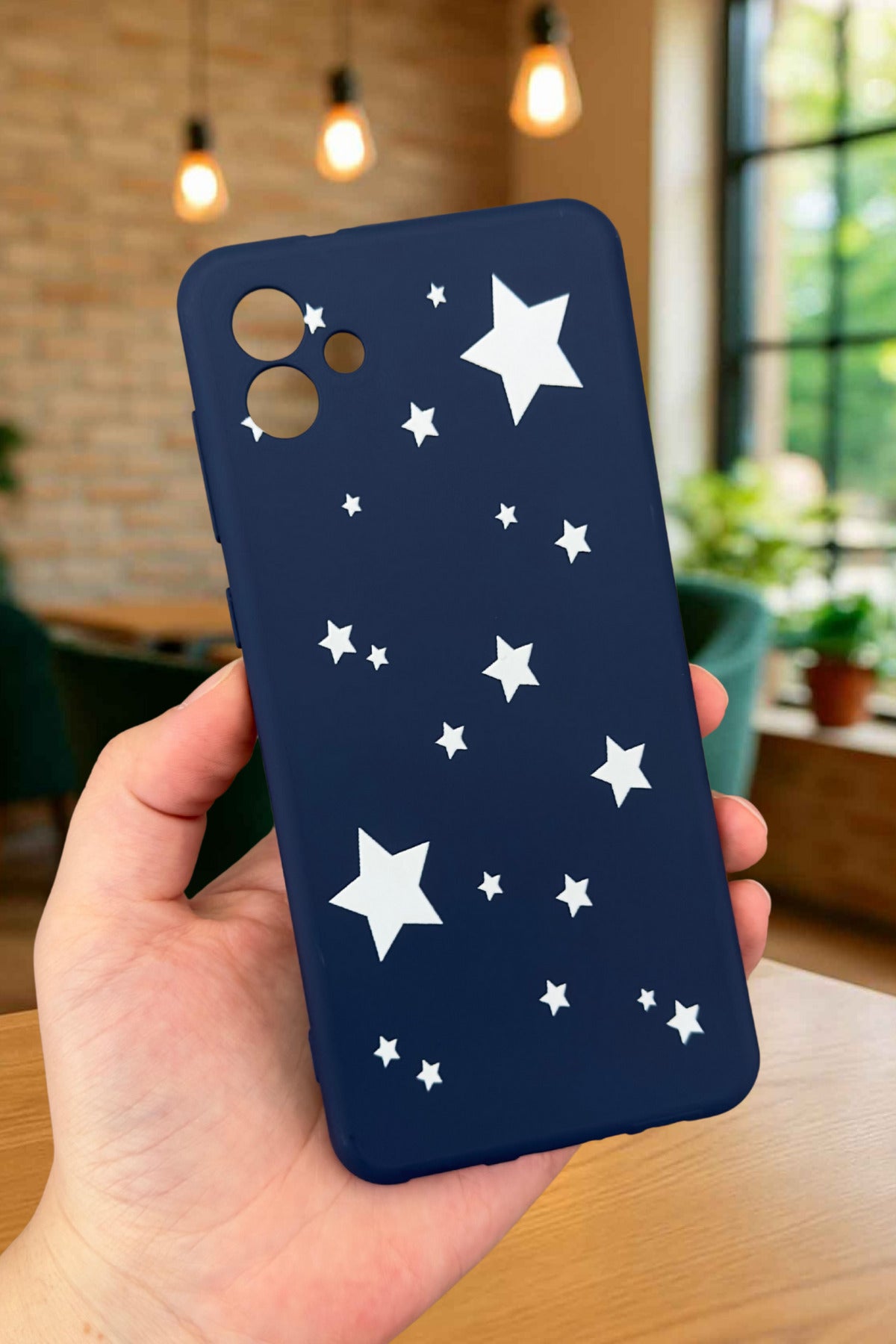 Samsung Galaxy A04 - MİNİ YILDIZ DESENLİ Silikon Darbe Emici Klasik Korumalı Rubber Kılıf