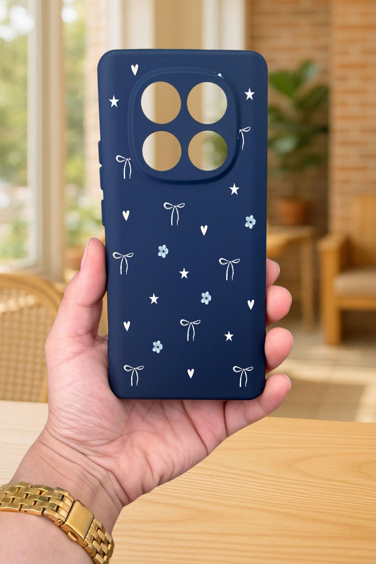 Xiaomi Redmi Note 14 Pro 4G -MİNİ FİYONK DESENLİ Silikon Darbe Emici Klasik Korumalı Rubber Kılıf