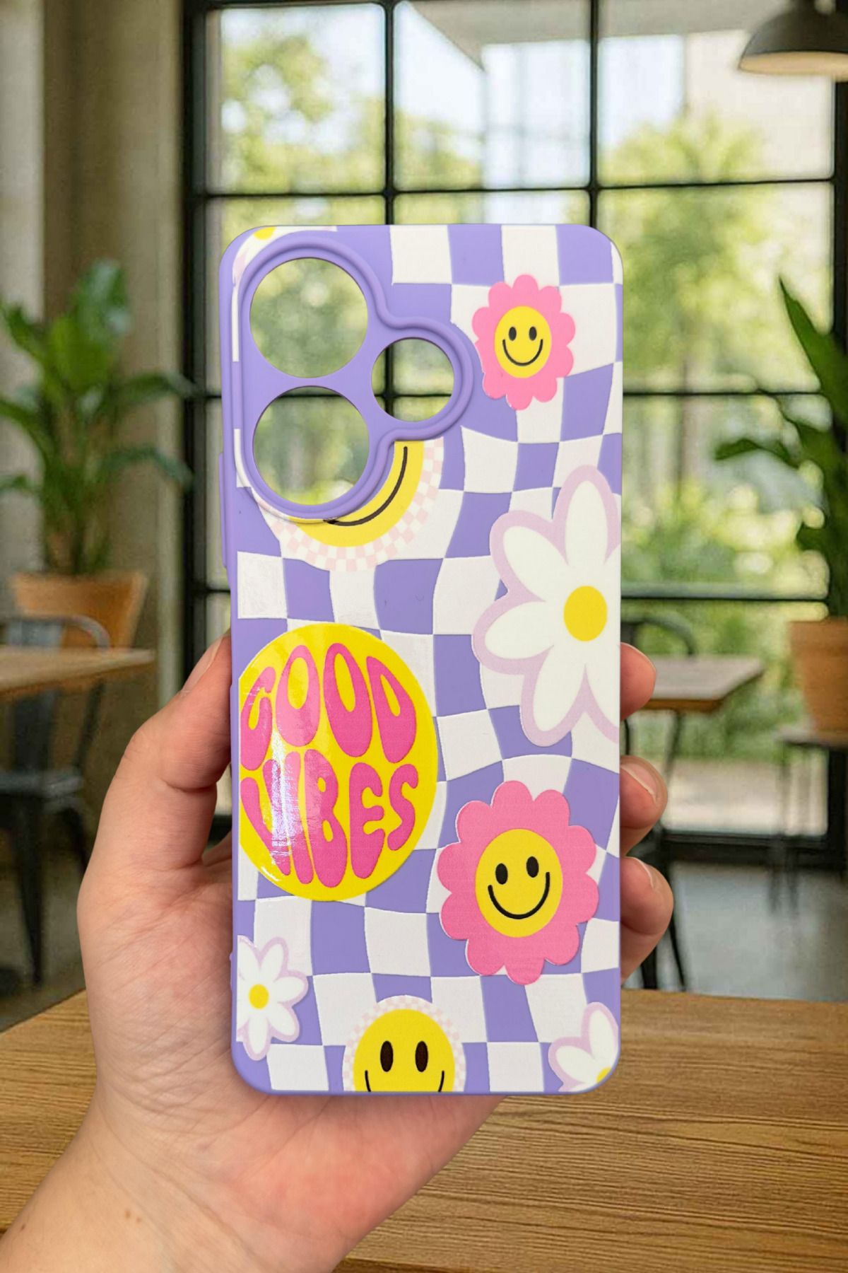 Xiaomi Redmi 13 4G GOOD VİBES Silikon Darbe Emici Klasik Korumalı Rubber Kılıf