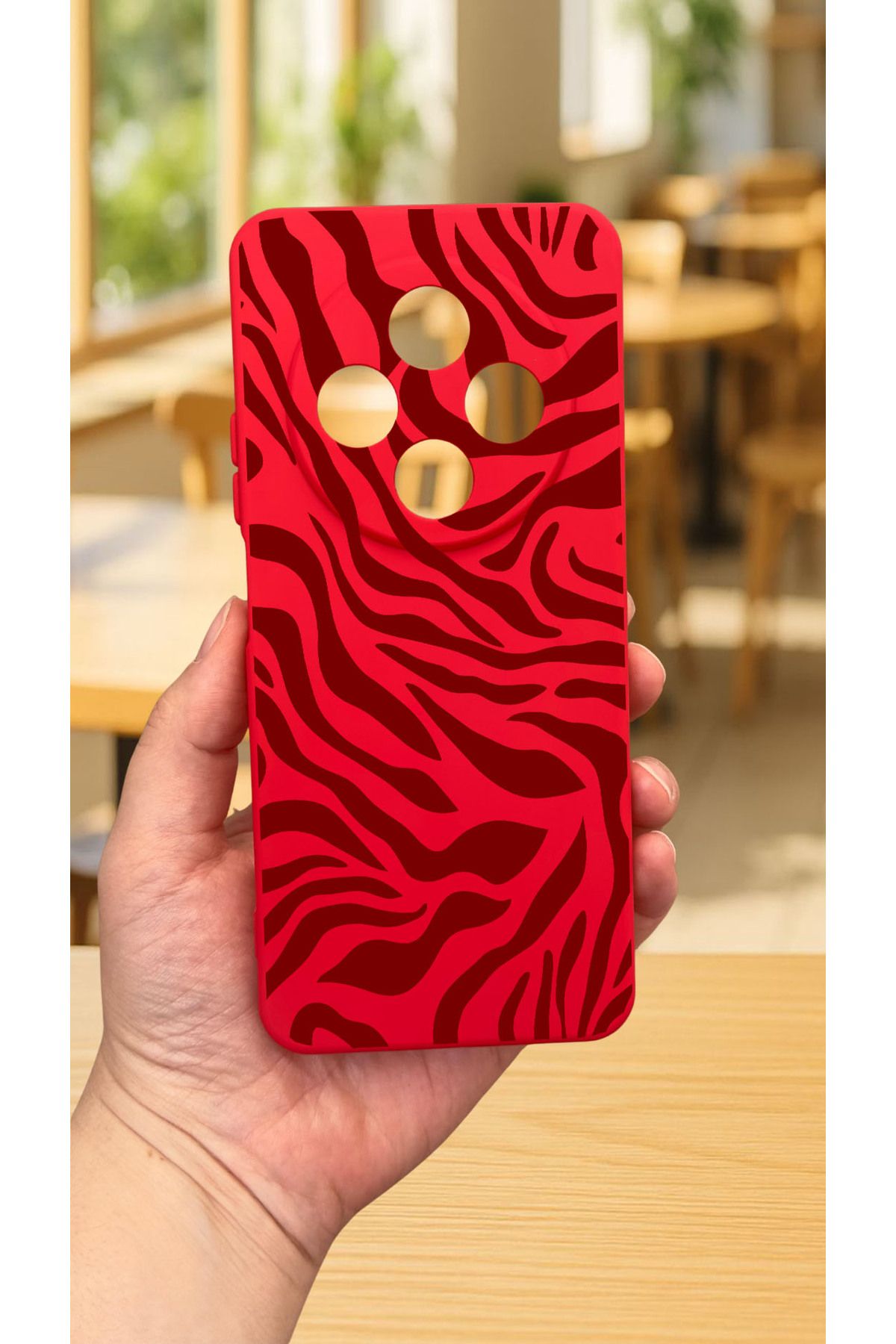 Redmi 14C -ZEBRA DESENLİ Silikon Darbe Emici Klasik Korumalı Rubber Kılıf