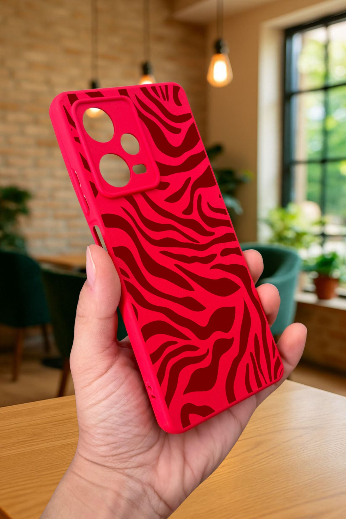 Xiaomi Redmi Note 12 Pro 5G ZEBRA DESENLİ Silikon Darbe Emici Klasik Korumalı Rubber Kılıf