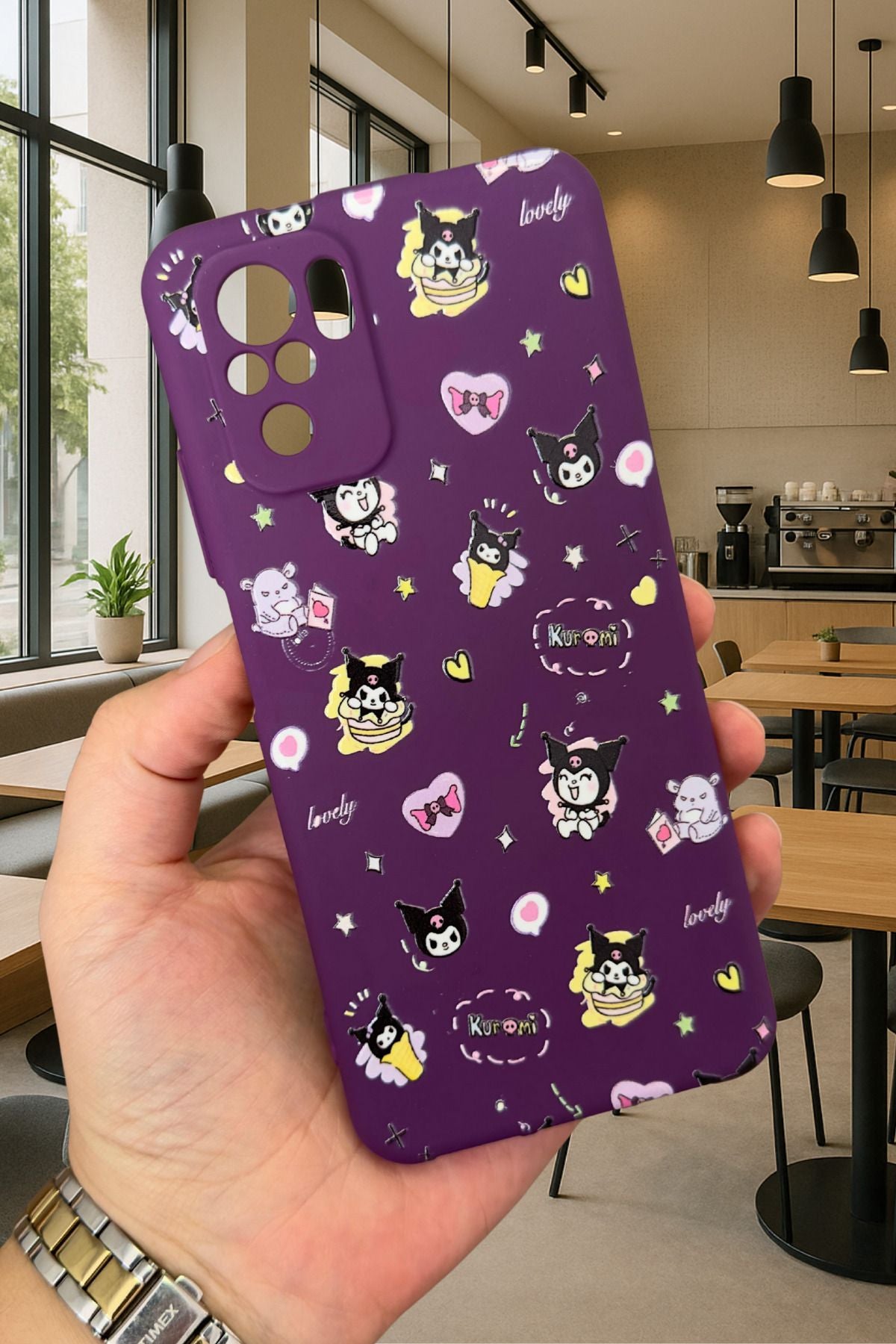 Xiaomi Redmi Note 10/10S Uyumlu KURUMI DESENLİ Silikon Darbe Emici Klasik Korumalı Rubber Kılıf