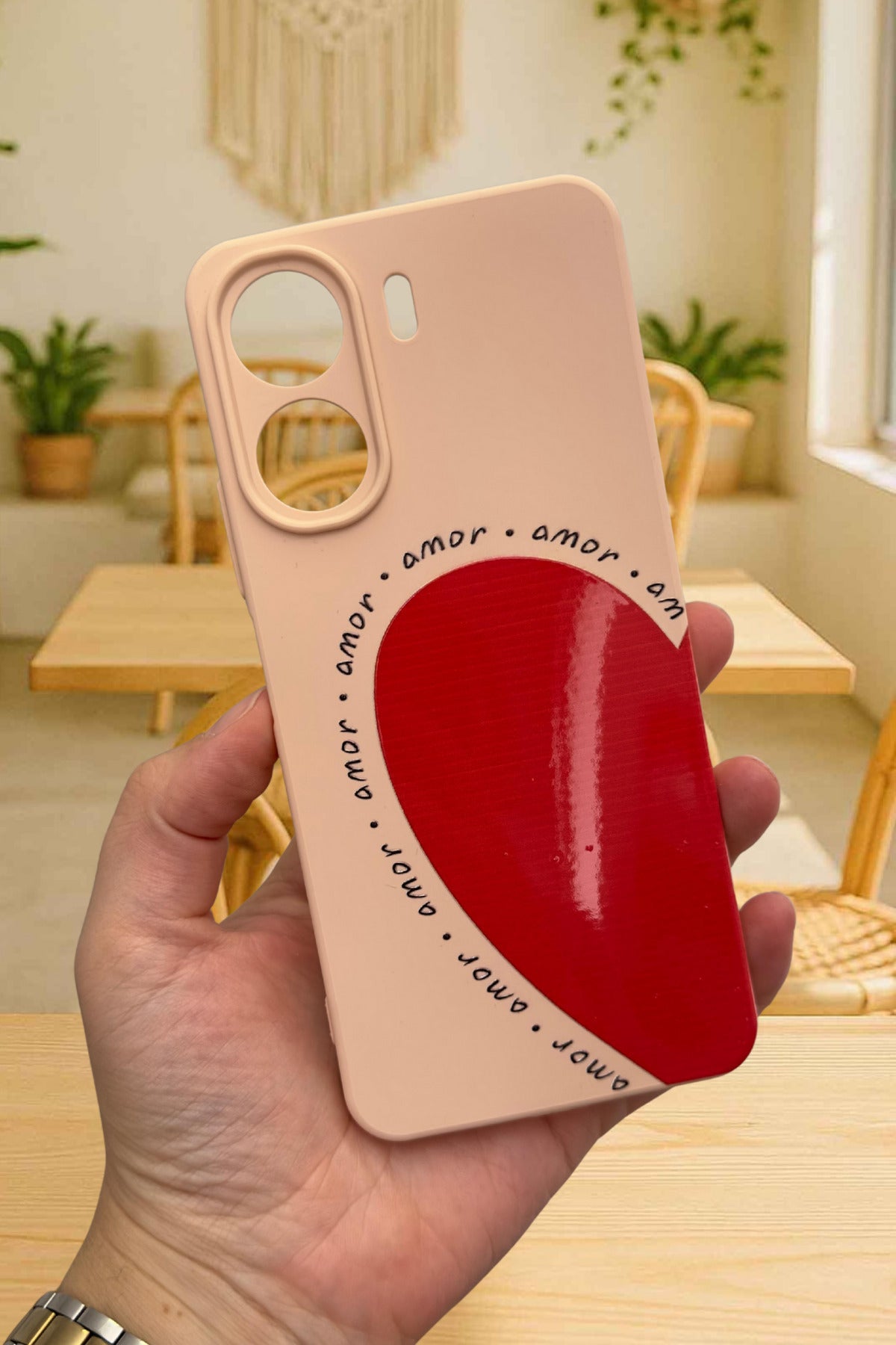 REDMİ 13C- AMOR KALP Lansman Kamera Korumalı Yumuşak Silikon RUBBER Kılıf
