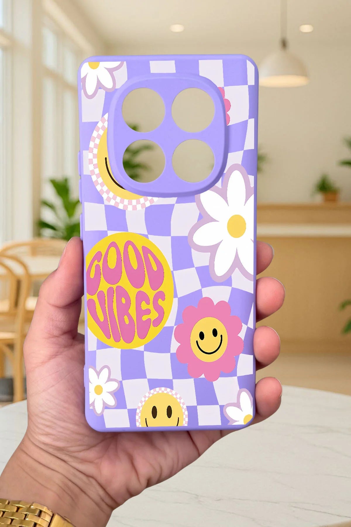 Xiaomi Redmi Note 14 Pro 5G GOOD VİBES DESENLİ Silikon Darbe Emici Klasik Korumalı Rubber Kılıf