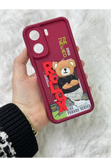 Xiaomi Redmi 13C - Kabartmalı 3D Ayıcık Desenli Silikon Kamera Korumalı Lansman Ayıcıklı Kılıf