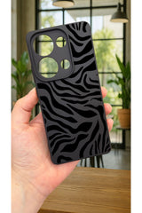 Redmi Note 13 4G UYUMLU ZEBRA DESENLİ Silikon Darbe Emici Klasik Korumalı Rubber Kılıf