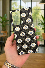 Samsung Galaxy Note 20 Ultra - EVIL EYE DESENLİ Silikon Darbe Emici Klasik Korumalı Rubber Kılıf