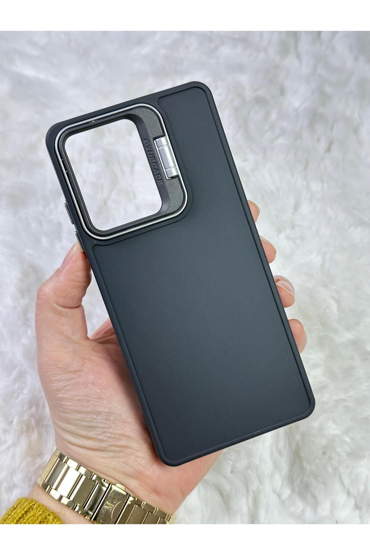 Xiaomi REDMİ NOTE 12 4g |PRO DEĞİL |- Stand Olabilen Tuşu Kolay Basmalı Lansman Süet Kılıf