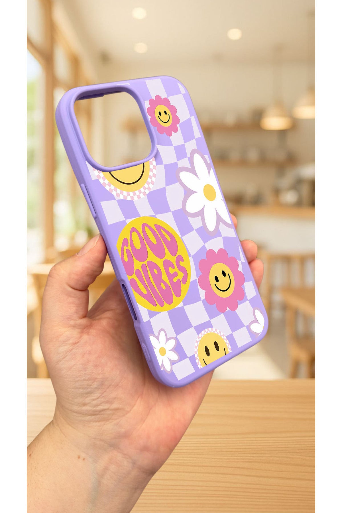 iPhone 16 Pro Max - GOOD VİBES Silikon Darbe Emici Klasik Korumalı Rubber Kılıf