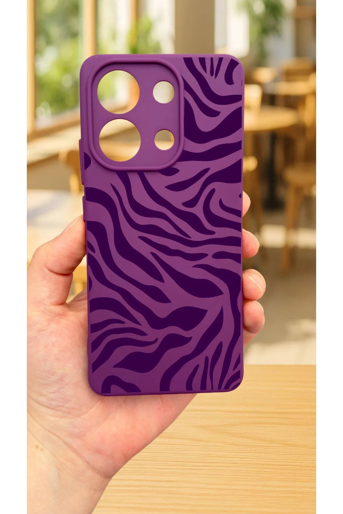 Xiaomi Redmi Note 13 Pro 4G Uyumlu Zebra Desenli Silikon Darbe Emici Klasik Korumalı Rubber Kılıf