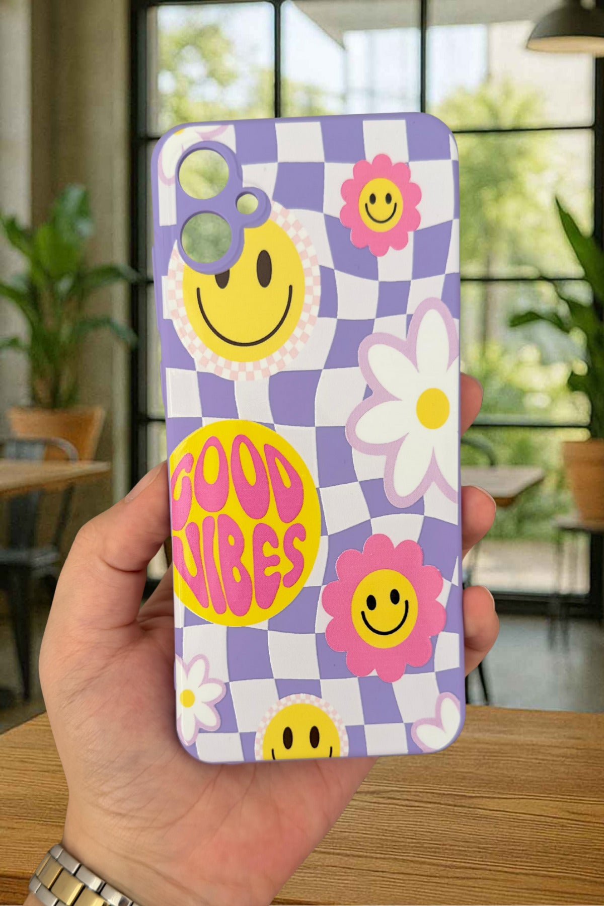 Samsung Galaxy A05 Uyumlu GOOD VİBES Silikon Darbe Emici Klasik Korumalı Rubber Kılıf