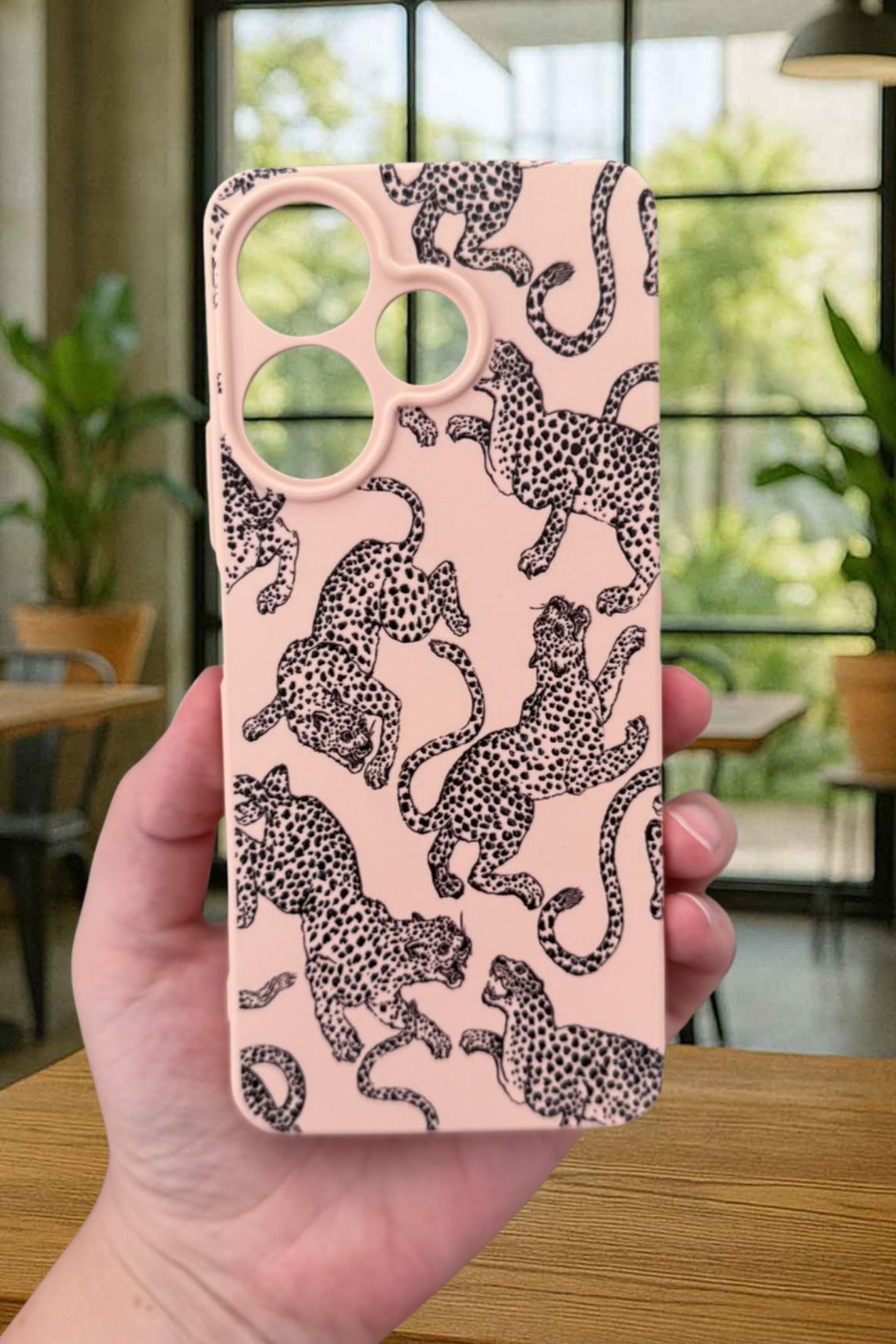 Xiaomi Redmi 13 4G LEOPAR DESENLİ Silikon Darbe Emici Klasik Korumalı Rubber Kılıf