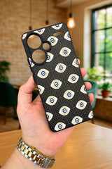 Redmi Note 13 Pro Plus EVIL EYE DESENLİ Silikon Darbe Emici Klasik Korumalı Rubber Kılıf