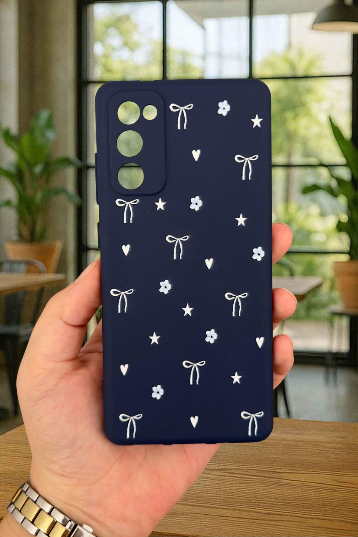 Samsung Galaxy S20 Fe - Mini Fiyonk Desenli Silikon Darbe Emici Klasik Korumalı Rubber Kılıf