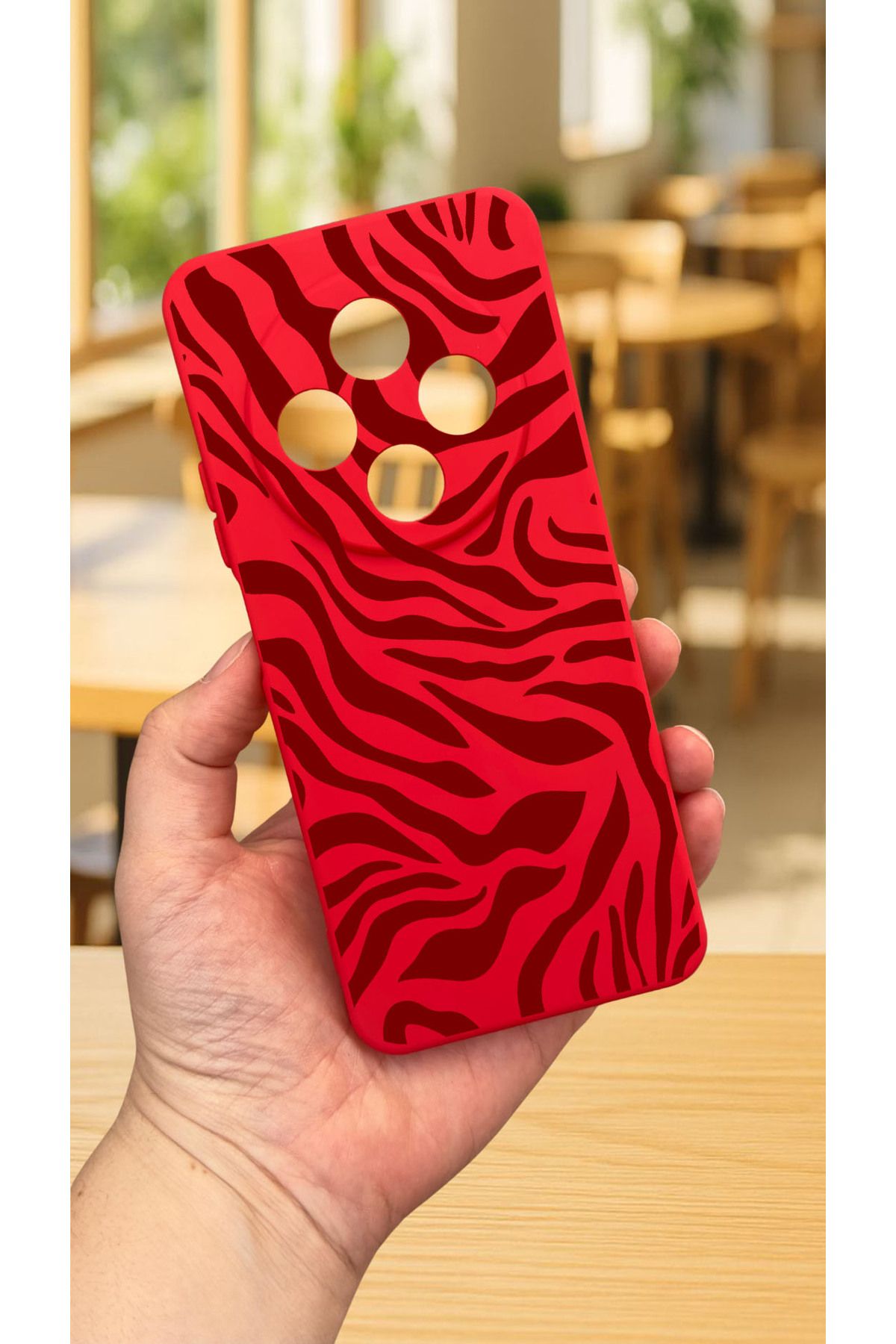 Redmi 14C -ZEBRA DESENLİ Silikon Darbe Emici Klasik Korumalı Rubber Kılıf