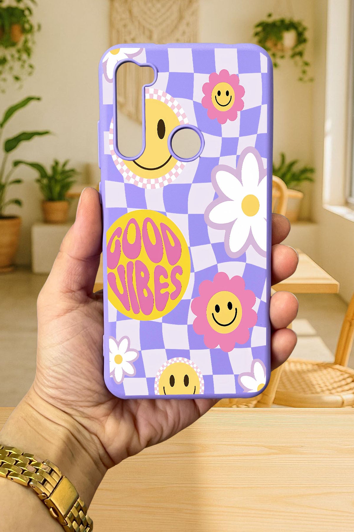 Xiaomi Redmi Note 8 GOOD VİBES Silikon Darbe Emici Klasik Korumalı Rubber Kılıf