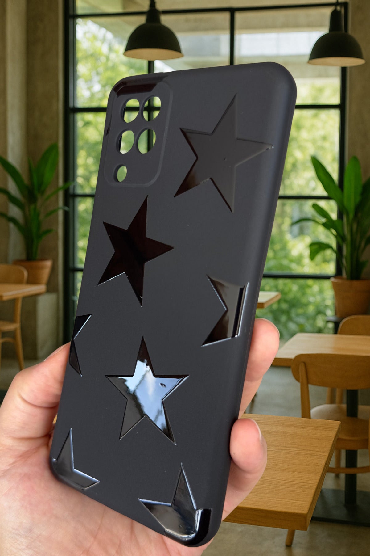 Samsung Galaxy A12 Uyumlu STAR Silikon Darbe Emici Klasik Korumalı Rubber Kılıf