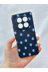 Xiaomi Redmi Note 14 Pro 5G NAZAR BONCUK DESENLİ Silikon Darbe Emici Klasik Korumalı Rubber Kılıf