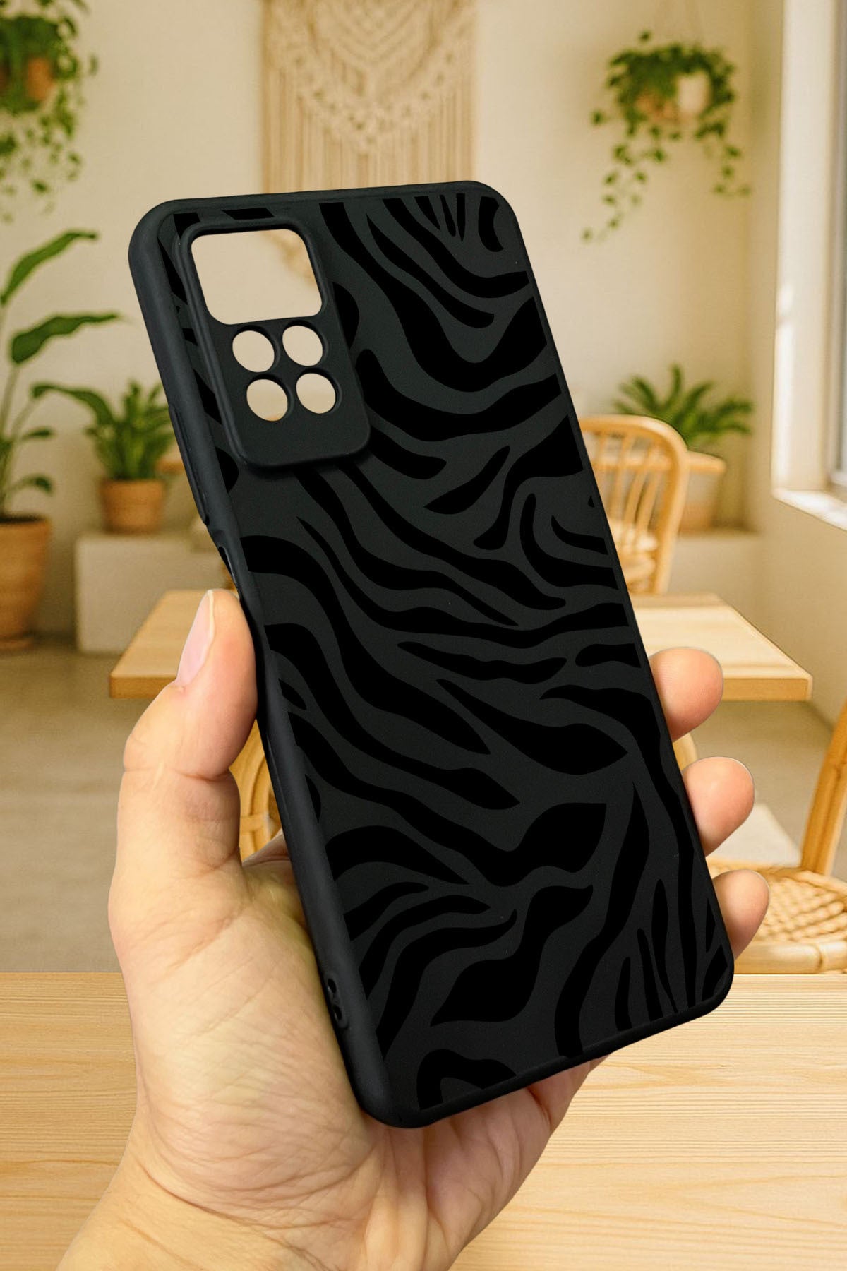 Redmi Note 11Pro/Note 12Pro4G Silikon ZEBRA DESENLİ Darbe Emici Klasik Korumalı Rubber Kılıf