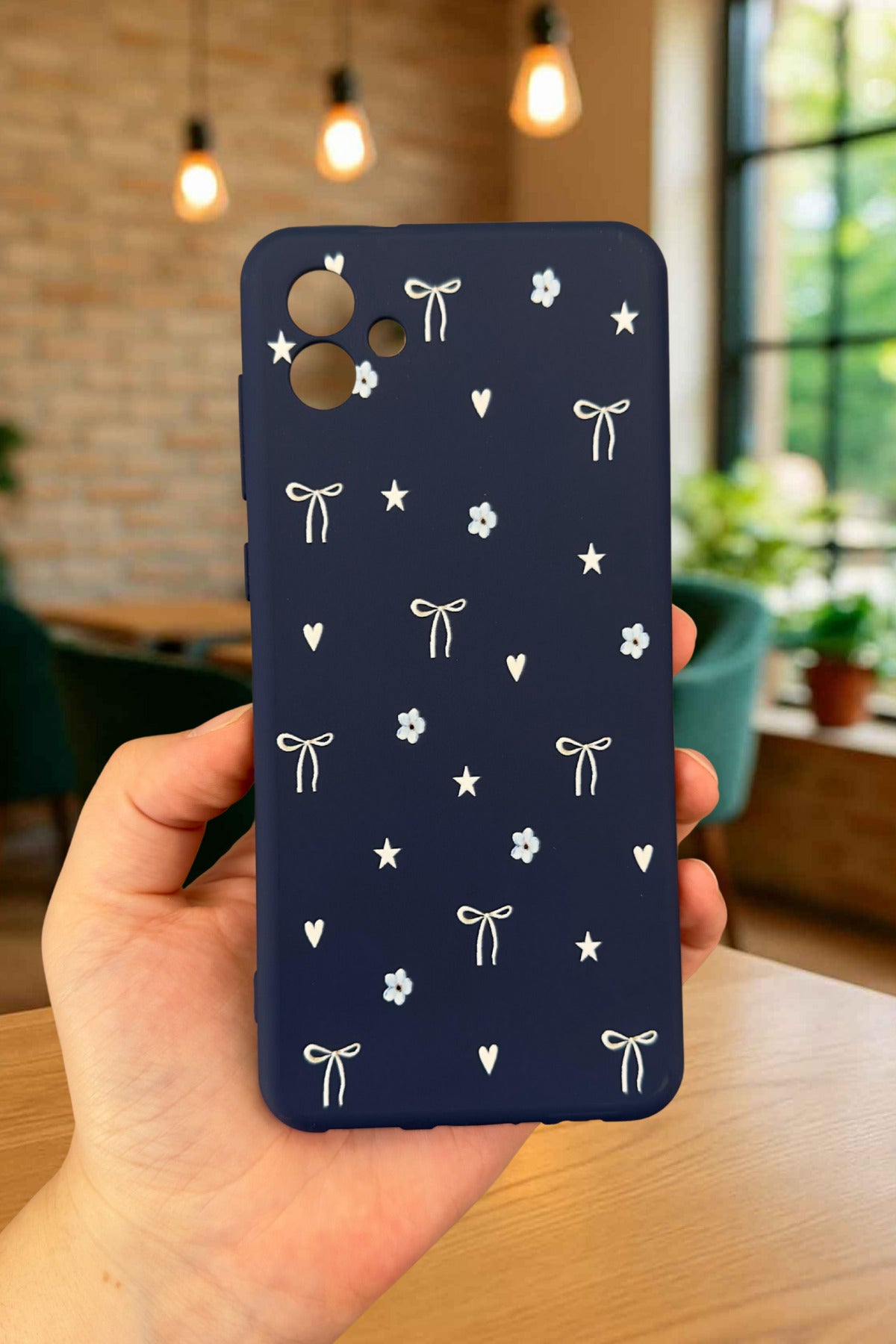Samsung Galaxy A04 - MİNİ FİYONK DESENLİ Silikon Darbe Emici Klasik Korumalı Rubber Kılıf
