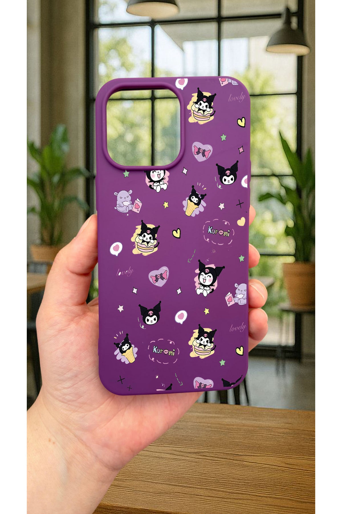 iPhone 15 Pro Max -KURUMI DESENLİ Silikon Darbe Emici Klasik Korumalı Rubber Kılıf