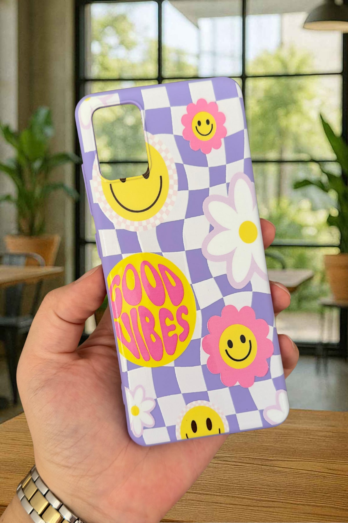 Samsung Galaxy A51 Uyumlu Good Vibes Silikon Darbe Emici Klasik Korumalı Rubber Kılıf