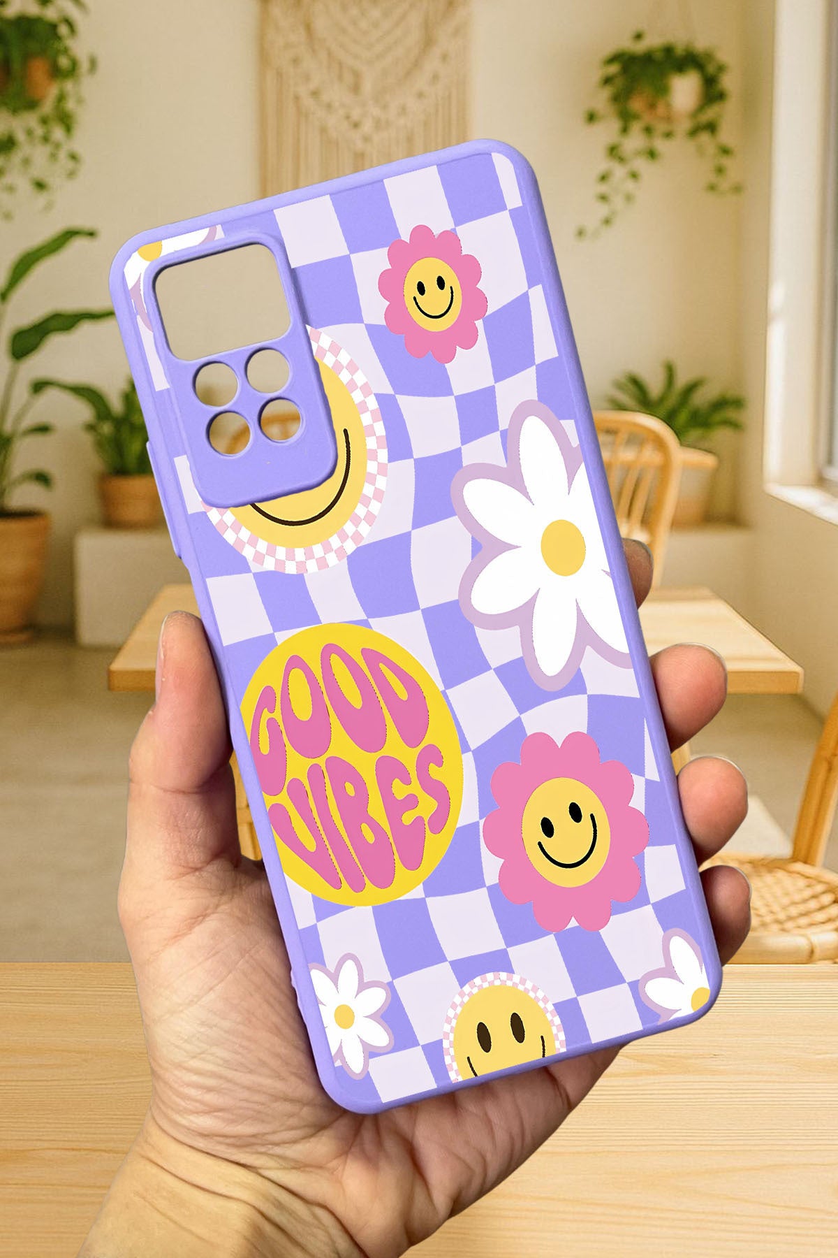 Redmi Note 11 Pro ve Note 12 Pro 4G GOOD VİBES Silikon Darbe Emici Klasik Korumalı Rubber Kılıf