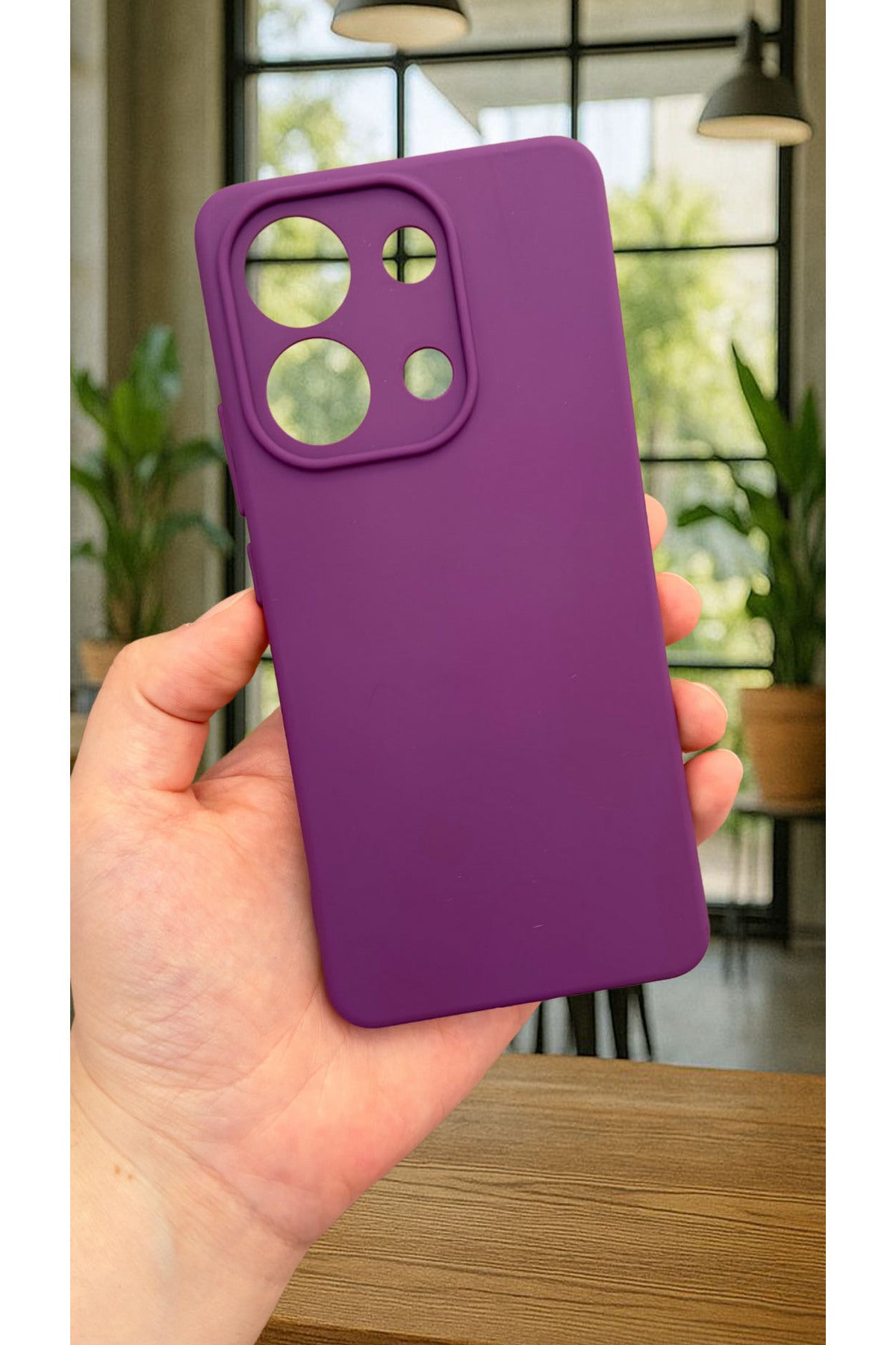 Xiaomi Redmi Note 13 4G Uyumlu Silikon Darbe Emici Klasik Korumalı Rubber Kılıf