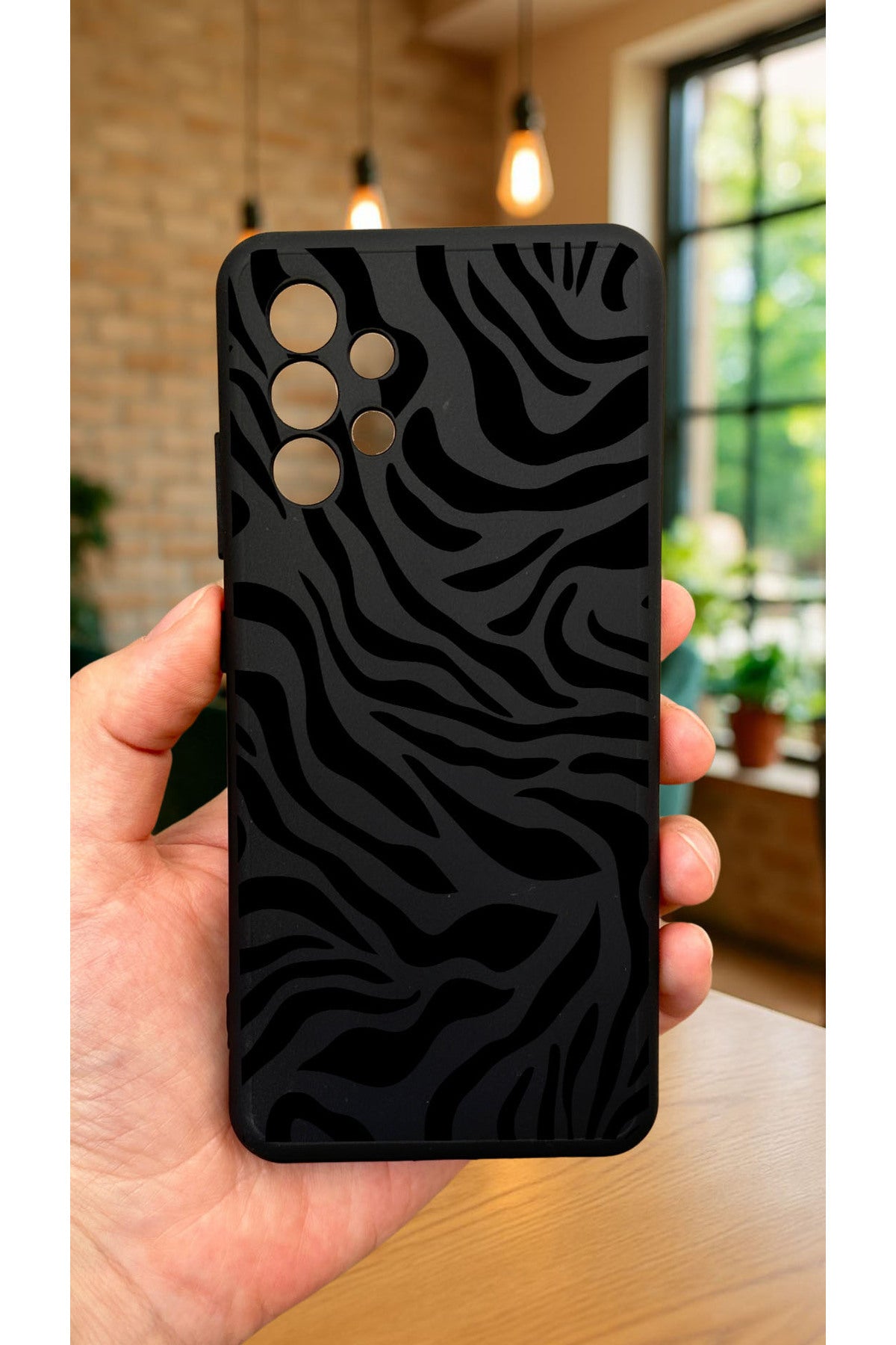 Samsung Galaxy A32 -ZEBRA DESENLİ Silikon Darbe Emici Klasik Korumalı Rubber Kılıf