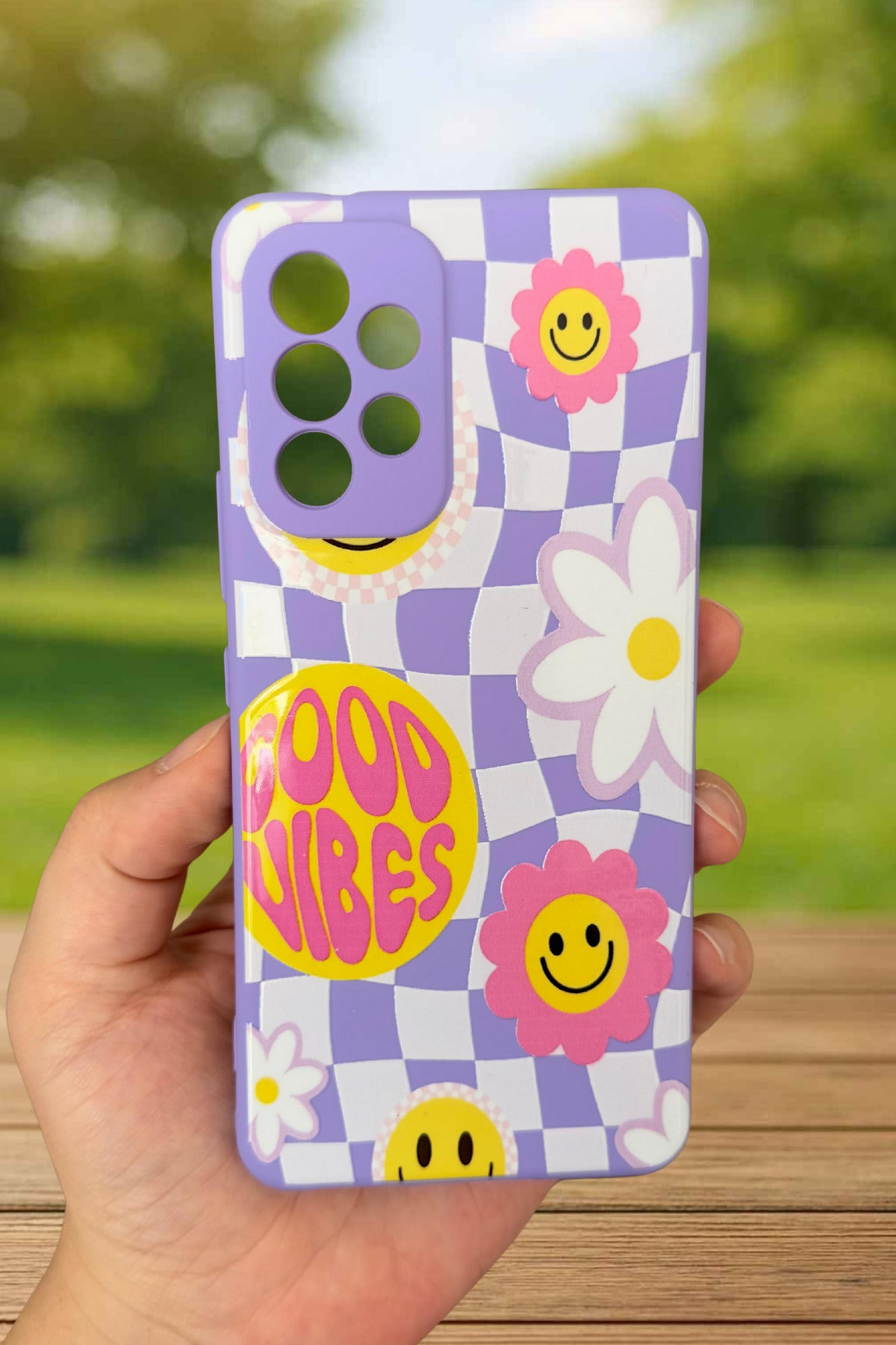 Samsung Galaxy A53 Uyumlu Good Vibes Silikon Darbe Emici Klasik Korumalı Rubber Kılıf