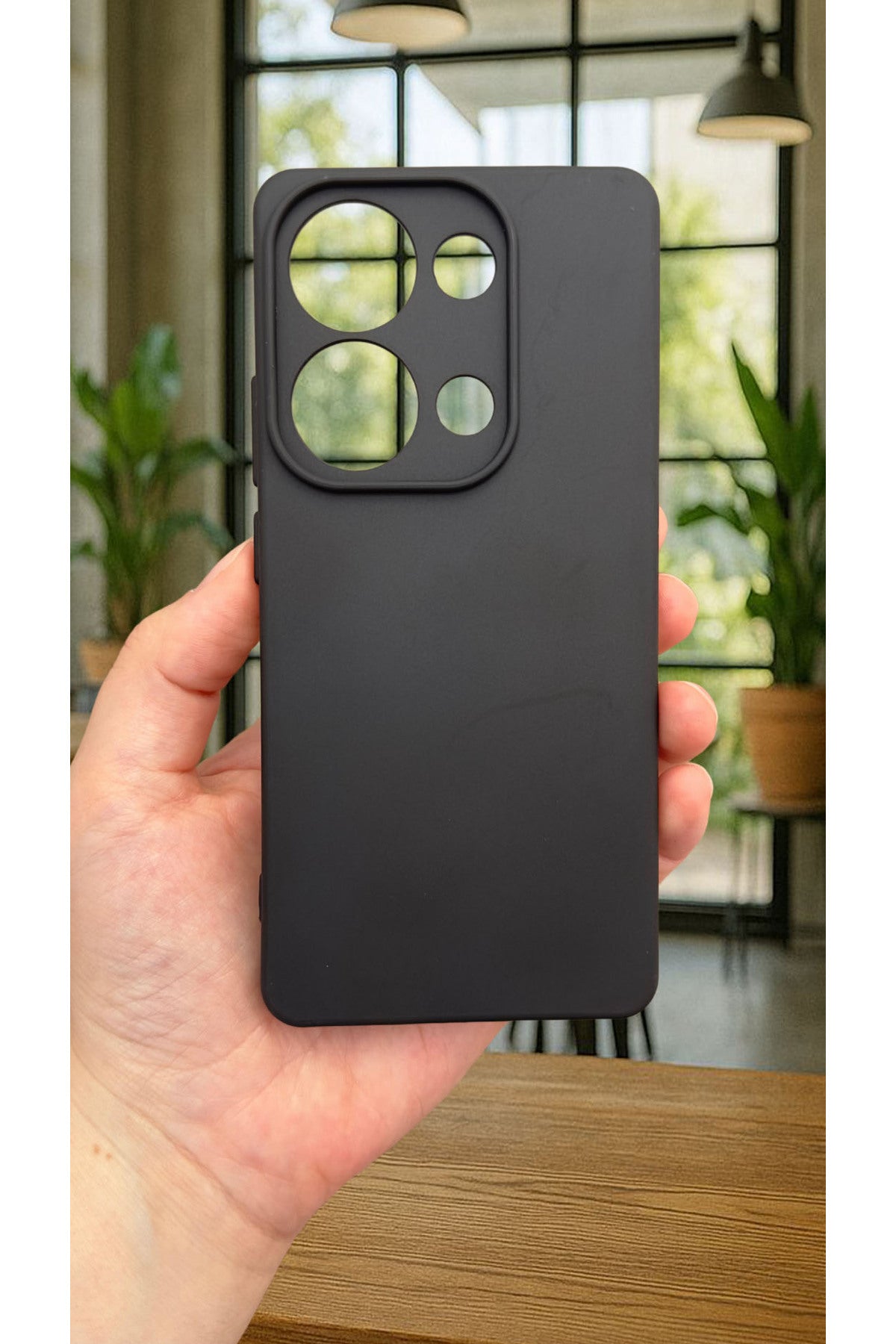 Xiaomi Redmi Note 13 4G Uyumlu Silikon Darbe Emici Klasik Korumalı Rubber Kılıf