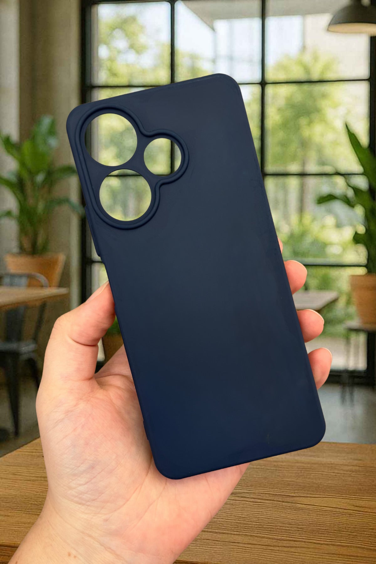 Xiaomi Redmi 13 4G LACİVERT Silikon Darbe Emici Klasik Korumalı Rubber Kılıf