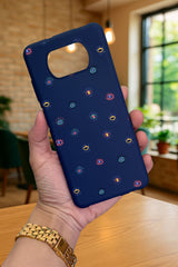 Poco X3 ve X3 Pro -MİNİ EVIL EYE DESENLİ Silikon Darbe Emici Klasik Korumalı Rubber Kılıf