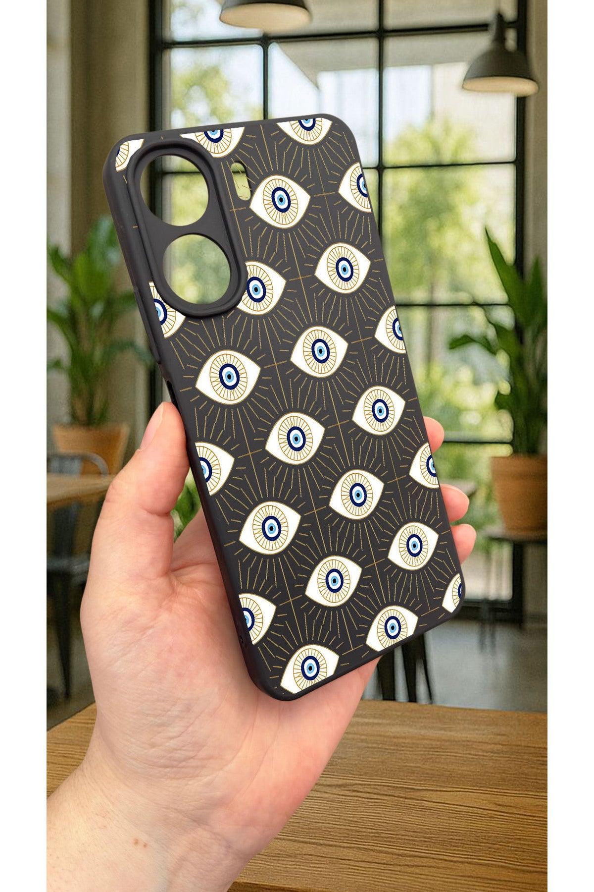 REDMİ 13C-EVIL EYE DESENLİ Lansman Kamera Korumalı Yumuşak Silikon RUBBER Kılıf