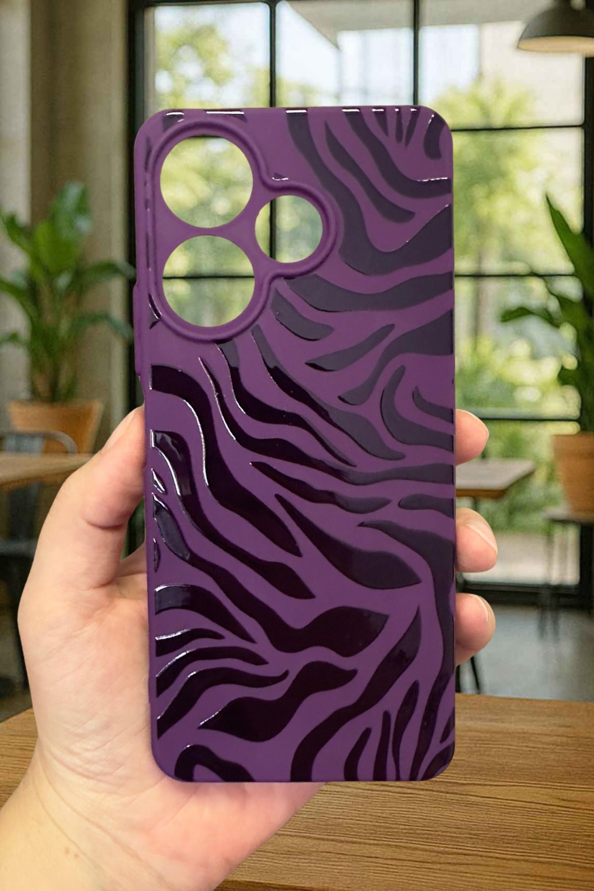 Xiaomi Redmi 13 4G ZEBRA DESENLİ Silikon Darbe Emici Klasik Korumalı Rubber Kılıf