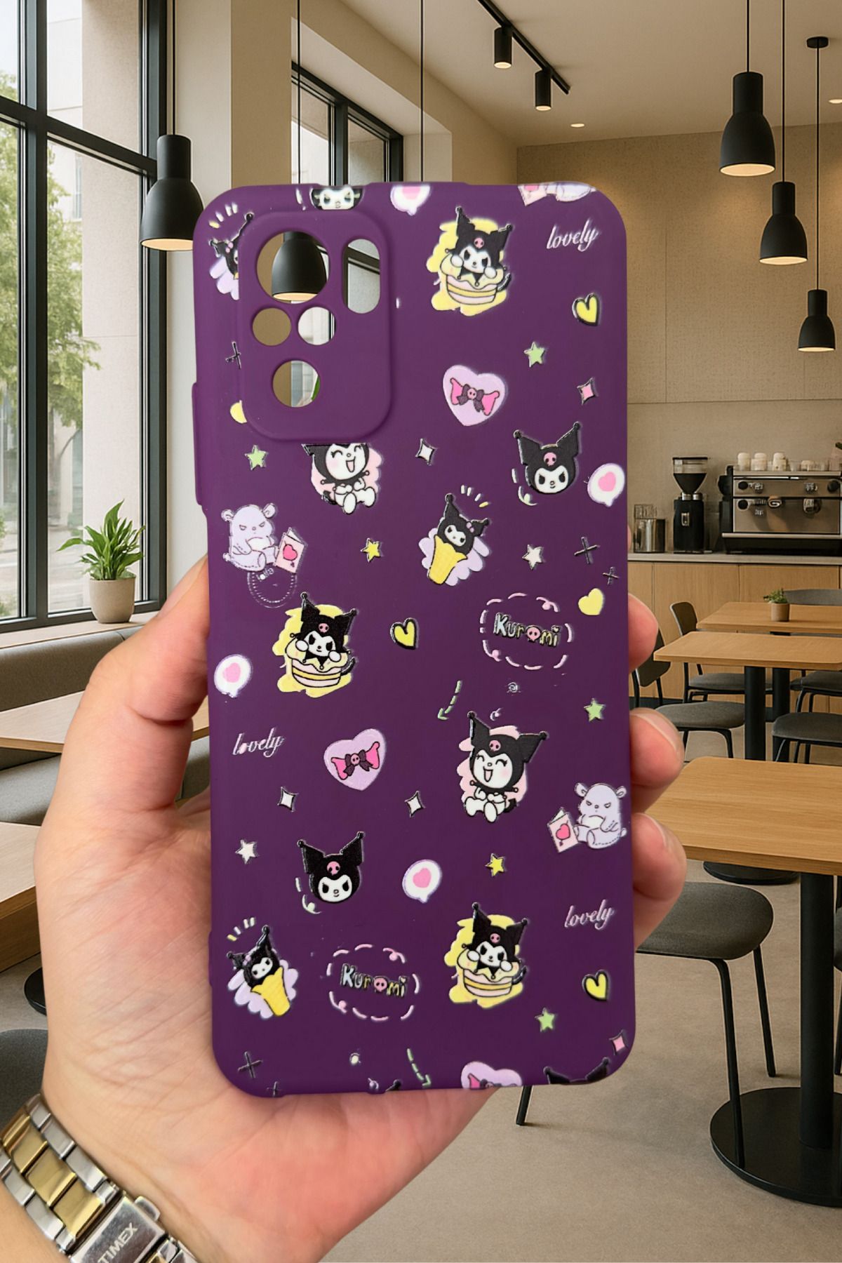 Xiaomi Redmi Note 10/10S Uyumlu KURUMI DESENLİ Silikon Darbe Emici Klasik Korumalı Rubber Kılıf