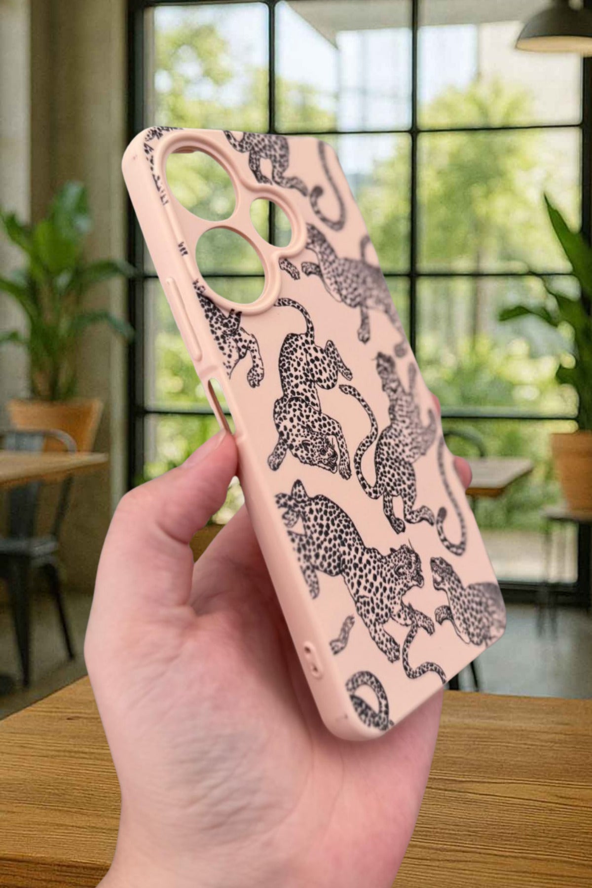Xiaomi Redmi 13 4G LEOPAR DESENLİ Silikon Darbe Emici Klasik Korumalı Rubber Kılıf