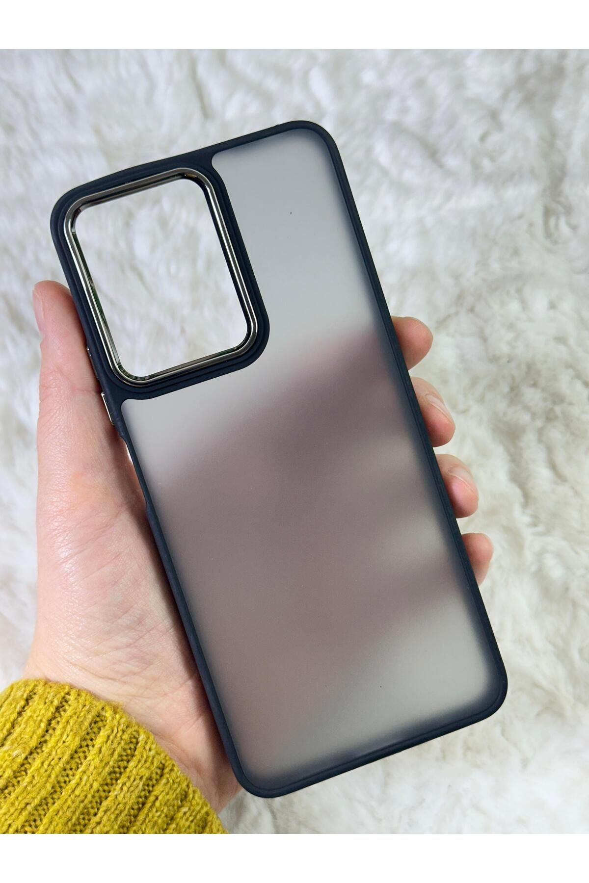 Redmi Note 12 4g (PRO DEĞİL) - Arkası Buzlu Şeffaf Hassas Düğme Kamera Çıkıntılı Sert Mat Perfect