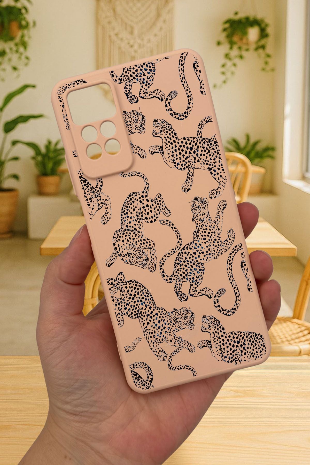 Redmi Note 11 Pro LEOPAR DESENLİ Silikon Darbe Emici Klasik Korumalı Rubber Kılıf
