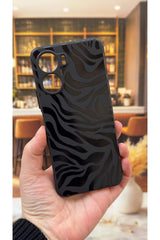 Vivo Y16 Uyumlu Zebra Desenli Silikon Darbe Emici Klasik Korumalı Rubber Kılıf