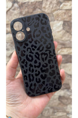 iPhone 17 Uyumlu Leopar Desenli Silikon Darbe Emici Klasik Korumalı Rubber Kılıf
